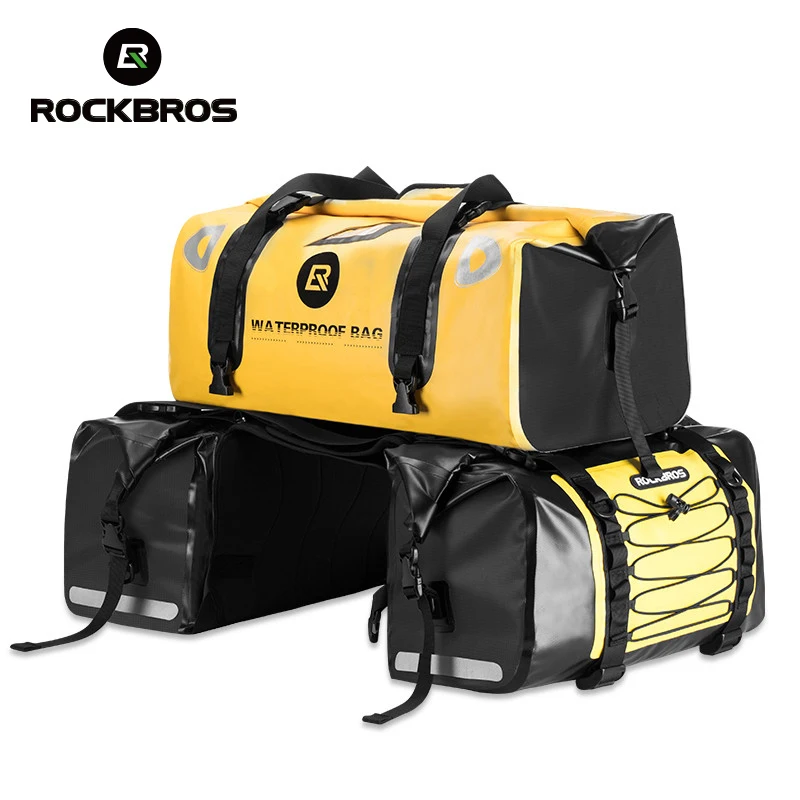 Сумка для сиденья ROCKBROS 60 л Водонепроницаемая Портативная Спортивная сумка Большой емкости, светоотражающая Мотоциклетная сумка для йоги, Спортивная сумка для путешествий