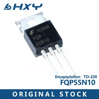 10шт FQP55N10 55A, Vds = 100 В, 3-контактный разъем TO-220AB  3