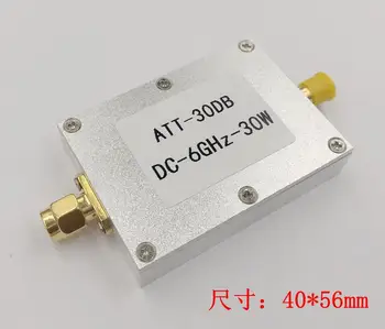 1ШТ 30 Вт 30 дБ постоянного тока до 6 ГГц Фиксированный аттенюатор радиочастотный аттенюатор SMA (M-F) Коаксиальный ДЛЯ измерителя мощности/анализатора спектра  10