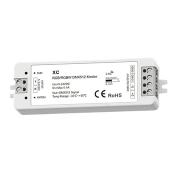 2.4G RF Беспроводной RGB DMX Master XC RGB/RGBW LED контроллер RF-DMX512 пульт дистанционного управления 32 вида динамического режима/1990 сигналов на DMX512  5
