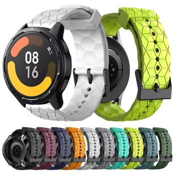 22-мм силиконовый ремешок для Xiaomi Watch s1 /s1 Active Strap, спортивный ремешок с футбольным рисунком, цветные ремешки для часов Xiaomi Mi Watch, аксессуары  10