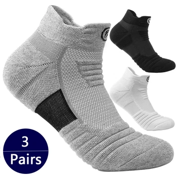 3 пары мужских баскетбольных футбольных носков, высококачественные Мягкие дышащие удобные носки-лодочки, Модные повседневные спортивные носки с глубоким вырезом  5