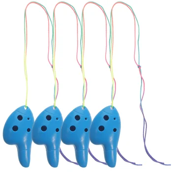 4 шт. Студенческие подарки Детский мини-музыкальный инструмент Ocarina Пластиковый Abs Декоративный  5