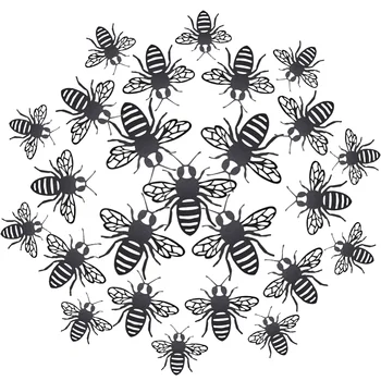 48 шт. Съемные наклейки 3D Пчелиный Фон Декор для вечеринки в честь дня рождения ребенка  5