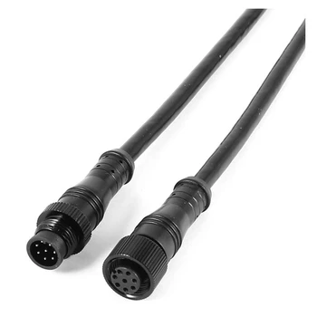 5X8-контактный разъем M / F, водонепроницаемый соединительный кабель черного цвета  10