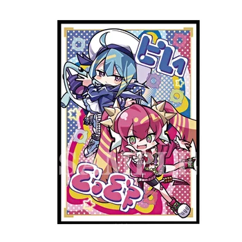 60ШТ 62x89 мм Лазерные рукава с двумя карточками из аниме Arts Girls Live Twin для YGO Защитят ваши торговые карточки японского размера, фотокарточку  5