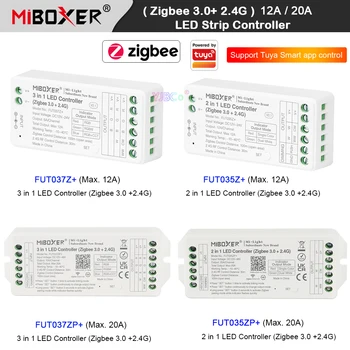 Miboxer (Zigbee 3,0 + 2,4 Г) 2 в 1 Двойной белый одноцветный диммер световой ленты 3 в 1 Контроллер светодиодной ленты RGBW RGBCCT RGB Tuya app  5