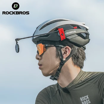 ROCKBROS Велосипедный Шлем Зеркало Заднего Вида Мотоциклетный Шлем Регулируемое Зеркало Для Верховой Езды С Возможностью Поворота На 360 Градусов Гибкая Алюминиевая Безопасность  5