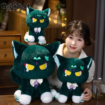Аниме-игра Genshin Impact Xiao Cat Плюшевая кукла Мягкие игрушки Украшения и коллекционный подарок для фанатов  4