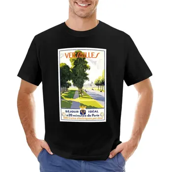 Винтажный Версаль Париж, Футболка с дорожным плакатом, графическая футболка, графические футболки, кавайная одежда, Мужские футболки  5
