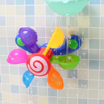 Детские игрушки для ванны, красочное Водяное колесо, присоска для купания, игровой набор для распыления воды в ванне, разбрызгиватель для душа, игрушка для детей младшего возраста  5