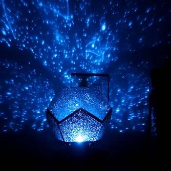 Звездная ночная лампа, Светодиодная трехцветная вращающаяся проекция, Звездное небо, Галактика, Детский подарок, Звездный проектор, Лампа для украшения  0