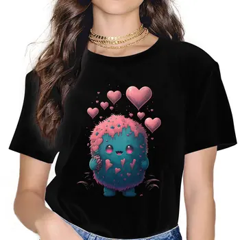 Игра Мои Поющие монстры, милая футболка с изображением сердца Святого Валентина, женские топы, винтажная футболка из полиэстера Homme Fibre Harajuku  5