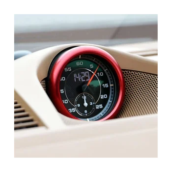 Кольцо с компасом, часы, секундомер, накладное кольцо, автомобильные аксессуары для Porsche Panamera 911 Cayenne Macan, черный  10