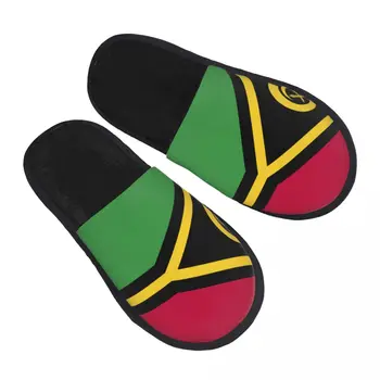 Крытый Флаг Республики Вануату Теплые Тапочки Зимние Домашние Плюшевые тапочки Модные Домашние Мягкие Пушистые тапочки  10
