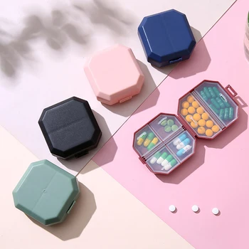 Мини-портативный Органайзер для таблеток, 6 отделений с сеткой, Дорожная коробочка для таблеток, коробки для дозирования лекарств, футляр для лекарств в Скандинавском стиле, набор для таблеток  5