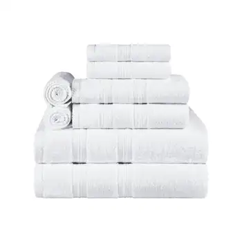 Набор мягких полотенец Smart Dry из 8 предметов Zero Twist, белый  10
