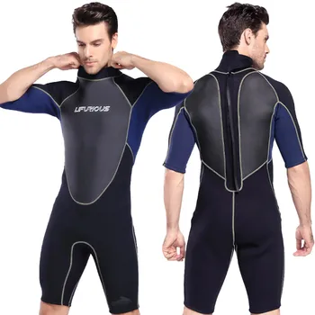 Новый 3 мм неопреновый резиновый водолазный костюм, мужской цельный спортивный костюм с коротким рукавом, теплый и солнцезащитный костюм для серфинга, водолазный костюм для водных видов спорта.  10