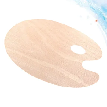 Палитра деревянных поддонов Практичная тарелка для смешивания пигментов Масляной живописи Антипригарная доска Цвет Детский  5