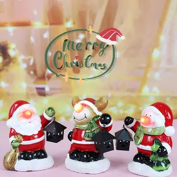 Праздничный декор Праздничные светодиодные рождественские украшения Долговечные ночные светильники в виде снеговика Санта-Клауса для праздничного декора Принадлежности для праздничной вечеринки  3
