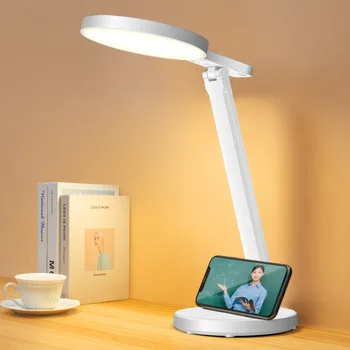 простая светодиодная настольная лампа для защиты глаз, складной обучающий зарядный ночник, прикроватная лампа для чтения в студенческих общежитиях  5