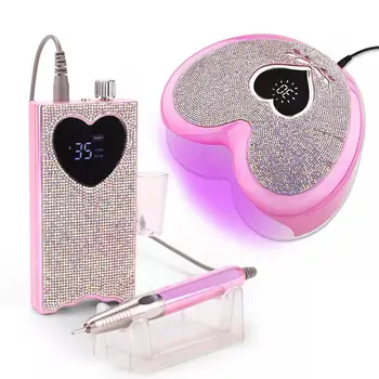 Рождественский элегантный дизайн в форме сердца мощностью 96 Вт, УФ-светодиодная лампа для ногтей Pro Cure Flash Cure для профессионального маникюра с патентом на рынке  5