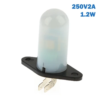 Светодиодные лампы для микроволновой печи белого цвета, энергосберегающие, устойчивые к высоким температурам и не хрупкие, 1,2 Вт, изогнутый штекер типа 250V2A  4