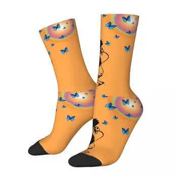 Синие Бабочки Аниме Mafalda Kawaii Носки Шоппинг Носки С Мультяшным Рисунком  5