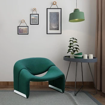 Современный и минималистичный скандинавский дизайнер с нетрадиционным креативным диваном для отдыха из стекловолокна и креслом для отдыха  10