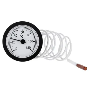 Термометр с циферблатом 67JE, Капиллярный датчик температуры воды и масла 0-120 ℃, 1 м  5