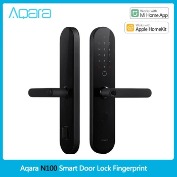 Умный дверной замок Aqara N100, блокировка отпечатков пальцев, подходит для разблокировки паролем Bluetooth, NFC, умный дом, работа с Mihome, Apple HomeKit  10