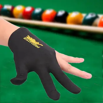Черный Кий для Снукера, Гладкие Аксессуары для Бильярда левой рукой, Перчатки с тремя пальцами, перчатки с раздельными пальцами  10